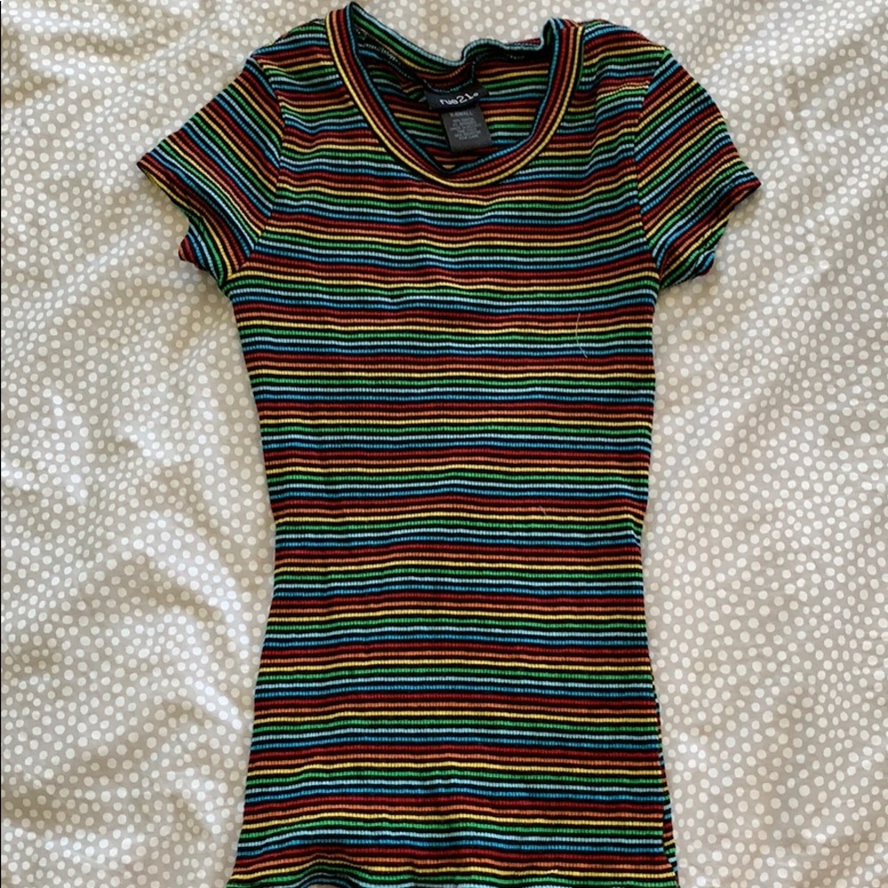 Rue21 tight, XS, rainbow tshirt